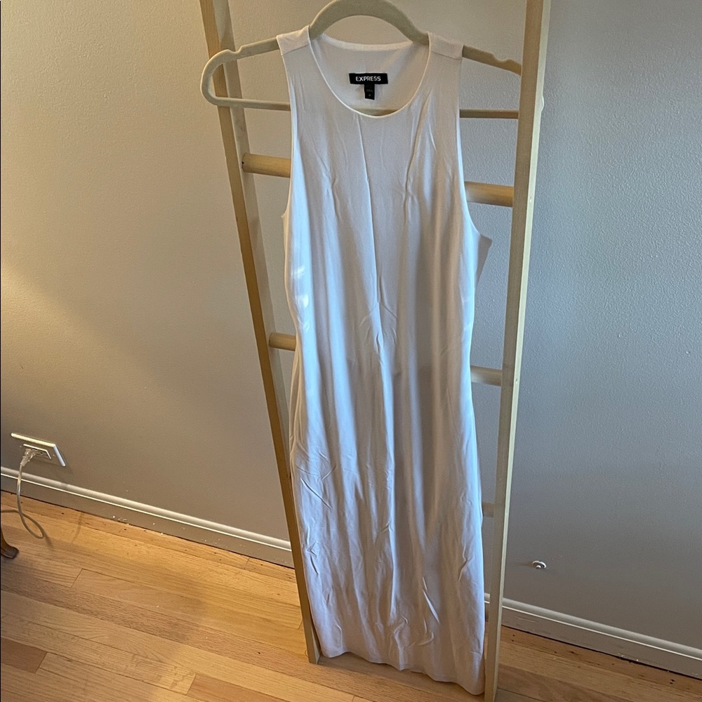 Express Ivory Sleeveless Maxi Dress